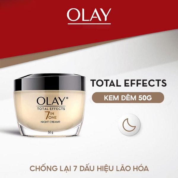 Kem Dưỡng Olay Total Effects Ngừa Lão Hóa Da Ban Đêm Total Effects 7 in One Night Cream 50g