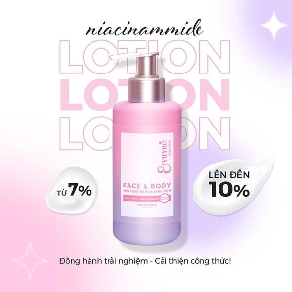 Kem Dưỡng Trắng Emmié By Happyskin Face & Body 10% Niacinamide Emulsion 230g