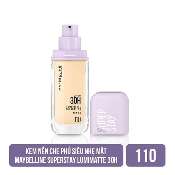 Kem Nền Maybelline Super Stay Up To 30H Lumi-Matte Foundation 110