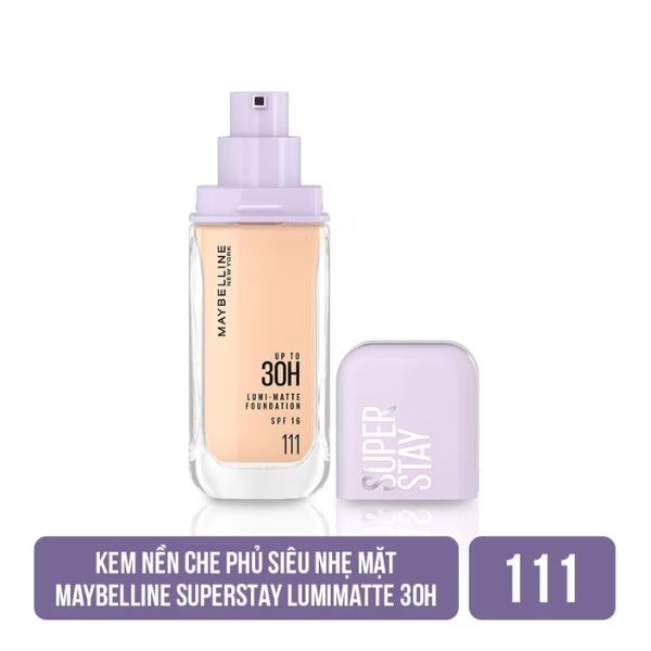 Kem Nền Maybelline Super Stay Up To 30H Lumi-Matte Foundation 111