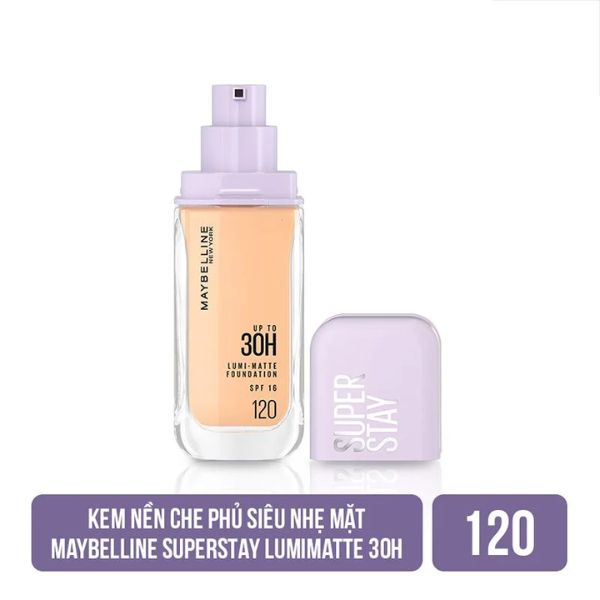 Kem Nền Maybelline Super Stay Up To 30H Lumi-Matte Foundation 120