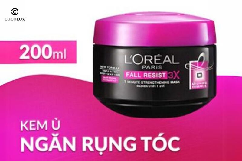 Thiết kế bao bì của Kem Ủ Tóc Loreal Paris Fall Repair 3X Mask Ngăn Gãy Rụng Tóc 