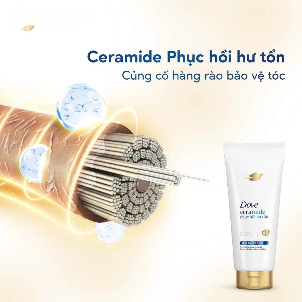 Công dụng của Kem Xả Serum Dove Ceramide Phục Hồi Hư Tổn 320g