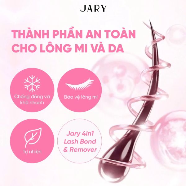 Keo Dán Jary Mi 2 Đầu 4 Trong 1 Lash Bond & Remover