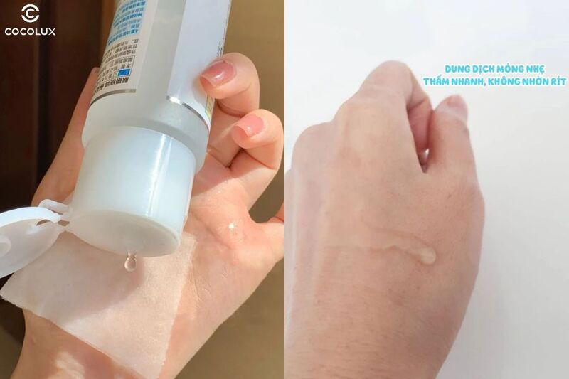 Kết cấu của dung dịch Hada Labo dưỡng ẩm tối ưu cho da dầu