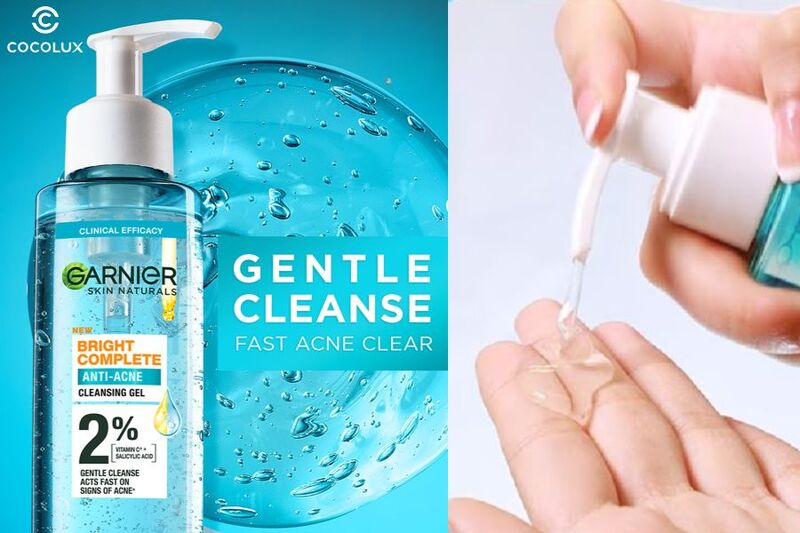 Kết cấu của Gel rửa mặt Garnier Bright Complete Anti-Acne