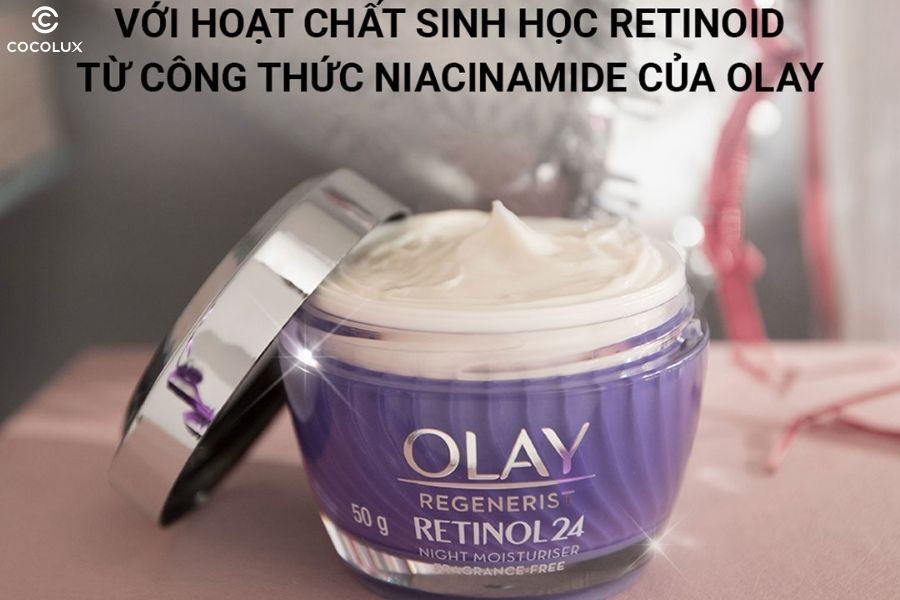 Kết cấu của kem dưỡng Olay Retinol 24