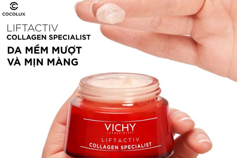 Kết cấu của kem dưỡng Vichy Liftactiv Collagen Specialist cải thiện lão hóa