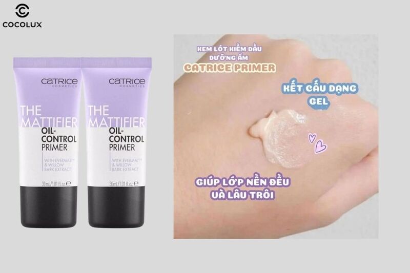 Kết cấu của kem lót Catrice The Mattifier Oil – Control Primer