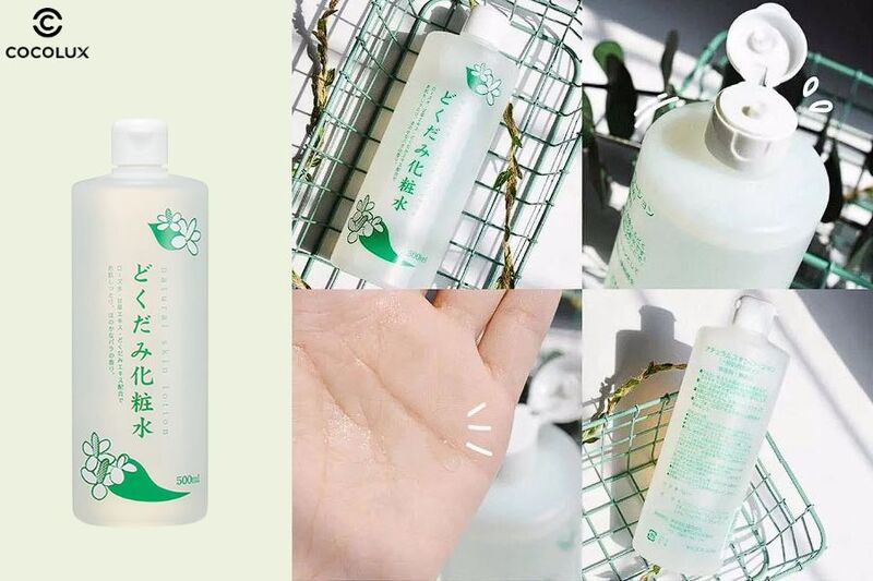 Kết cấu của nước hoa hồng Dokudami Natural Skin Lotion diếp cá ngăn ngừa mụn