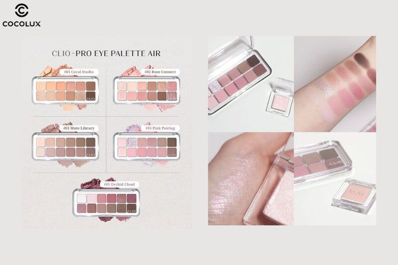 Kết cấu của phấn mắt CLIO Pro Eye Palette Air