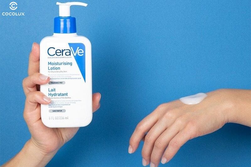 Kết cấu của sữa dưỡng Cerave Moisturising Lotion giúp dưỡng ẩm dành cho da khô