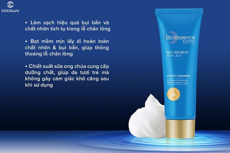 Kết cấu của sữa rửa mặt Bio-Essence Bio-Renew Royal Jelly Deep Cleanser