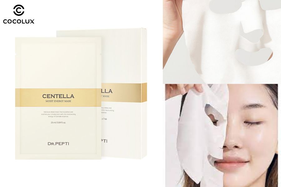 Kết cấu mùi mặt nạ Dr.Pepti Centella Moist Energy Mask