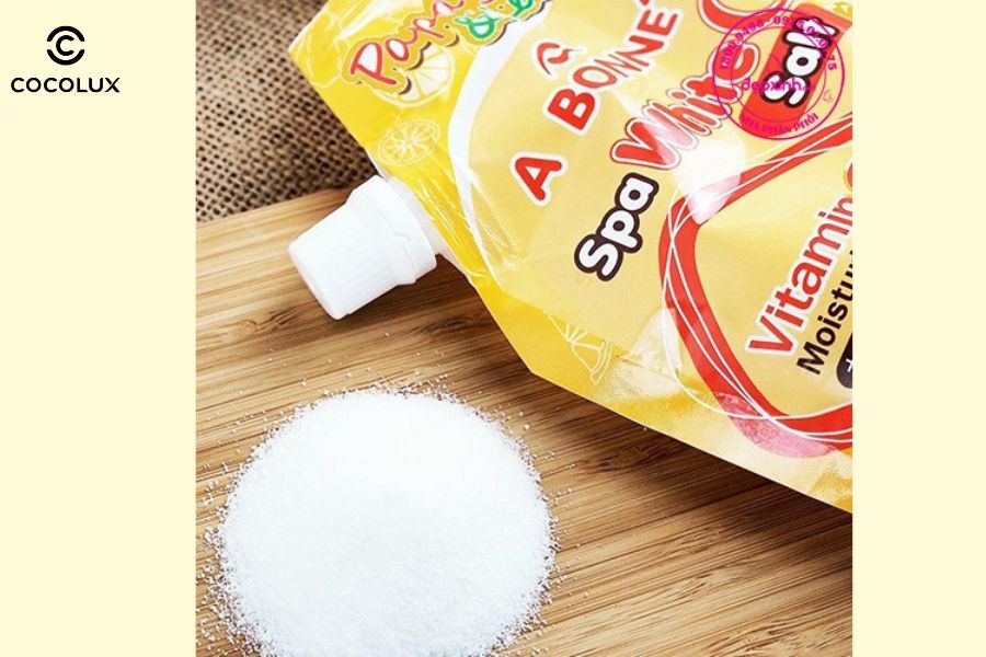 Kết cấu của Muối Tắm A Bonne Tẩy Tế Bào Chết Thái Lan Chanh