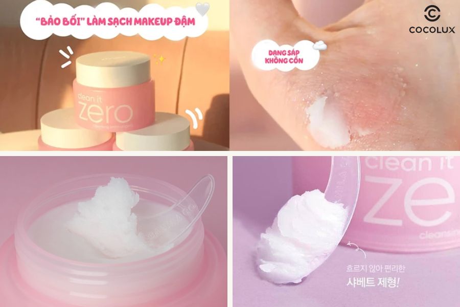 Kết cấu s&aacute;p tẩy trang Banila Co Clean it Zero Cleansing Balm Original