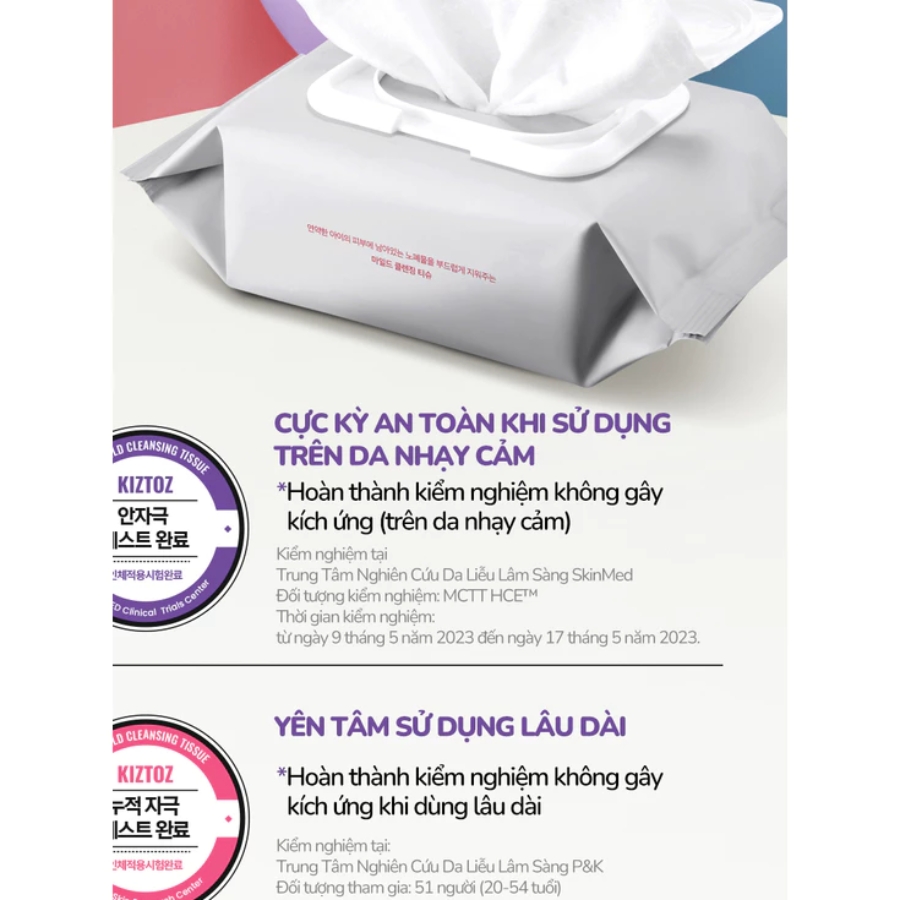 Khăn Giấy Ướt Tẩy Trang Làm Sạch Chống Nắng Kiztoz 30 Miếng