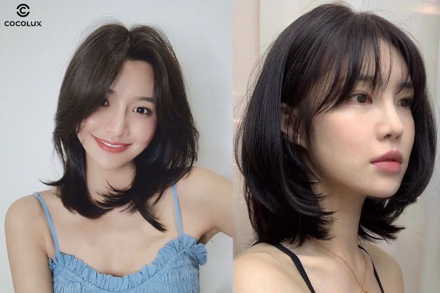 Tóc rẽ ngôi lệch giúp đánh lạc hướng ánh nhìn, làm khuôn mặt dài trông bớt dài hơn
