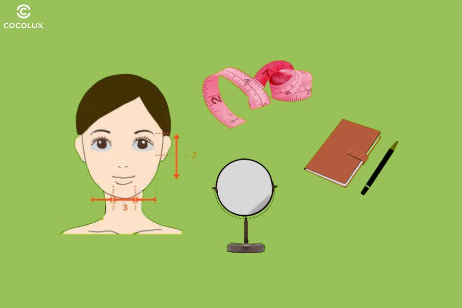 Hướng dẫn xác định khuôn mặt vuông bằng cách quan sát tỷ lệ trán, gò má và xương hàm trước gương