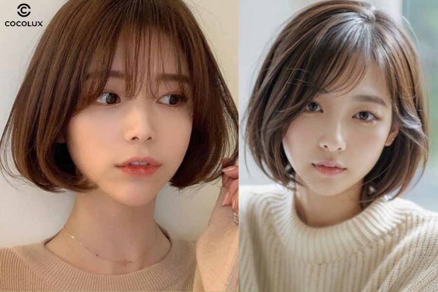 Phần đuôi tóc cụp nhẹ ôm má giúp gương mặt trở nên mềm mại, nữ tính hơn