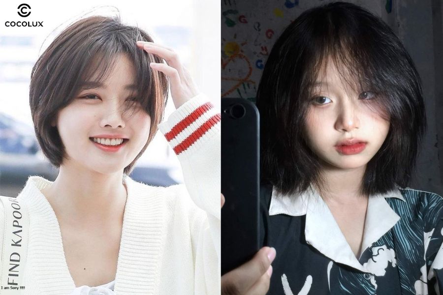 Các kiểu tóc xoăn nhẹ, layer hoặc ngang vai giúp khuôn mặt tròn trông thon gọn và hài hòa hơn