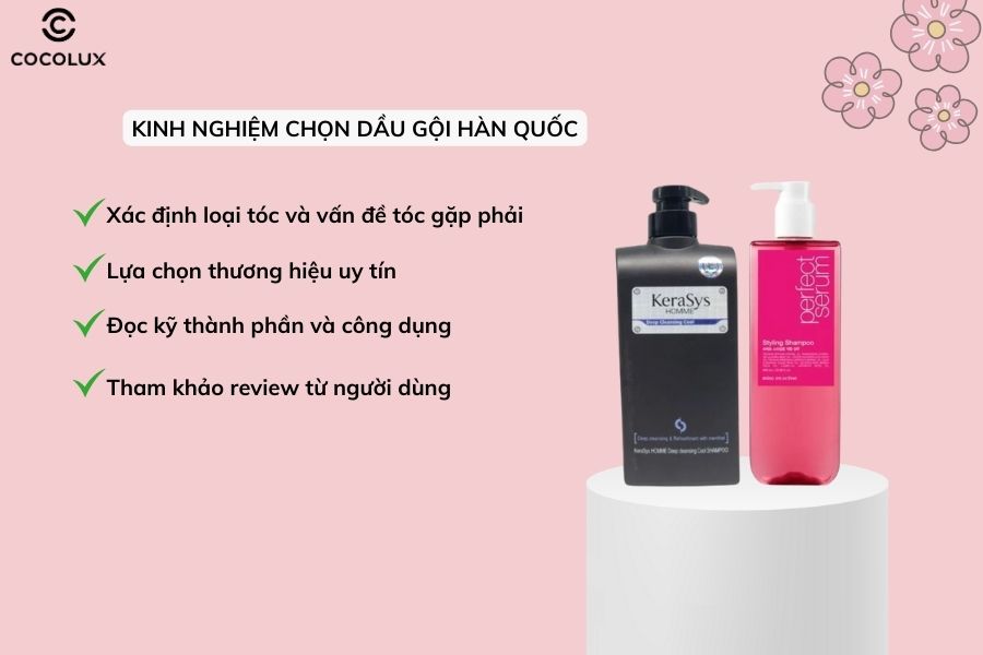 Một số tips lựa chọn dầu gội Hàn Quốc phù hợp