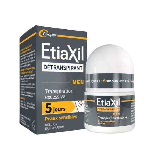 Lăn Khử Mùi EtiaXil Detranspirant Transpiration Exessive Peau Sensibies - MEN