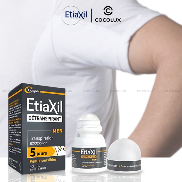 Lăn Khử Mùi EtiaXil Detranspirant Transpiration Exessive Peau Sensibies - MEN