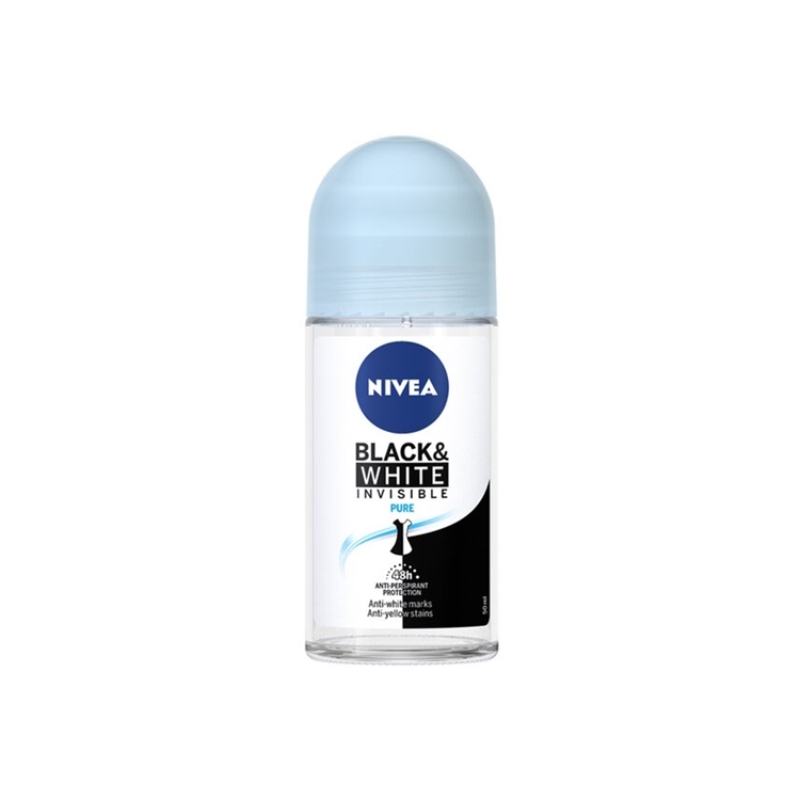 Lăn Khử Mùi Nivea Black & White 50ml Invisible Pure New