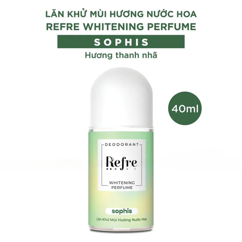 Lăn Khử Mùi Refre Whitening Perfume Hương Thanh Nhã 40ml