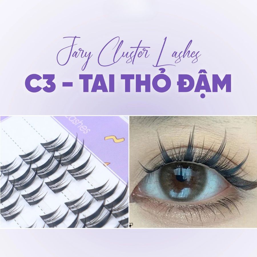 Lông Mi Giả Jary Cluster Lashes Hộp 5 Hàng - C3 Thỏ Đậm