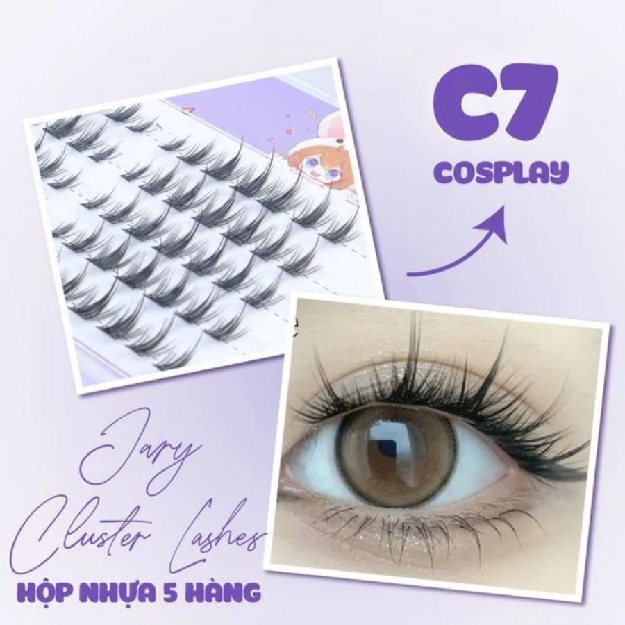 Lông Mi Giả Jary Cluster Lashes Hộp 5 Hàng - C7 Cosplay
