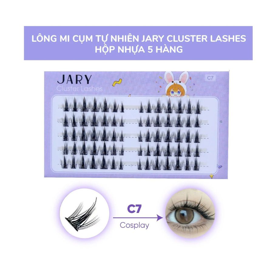 Lông Mi Giả Jary Cluster Lashes Hộp 5 Hàng - C7 Cosplay
