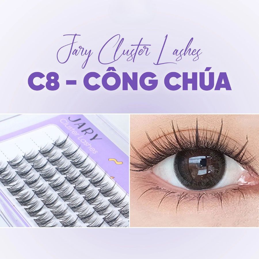Lông Mi Giả Jary Cluster Lashes Hộp 5 Hàng - C8 Công Chúa