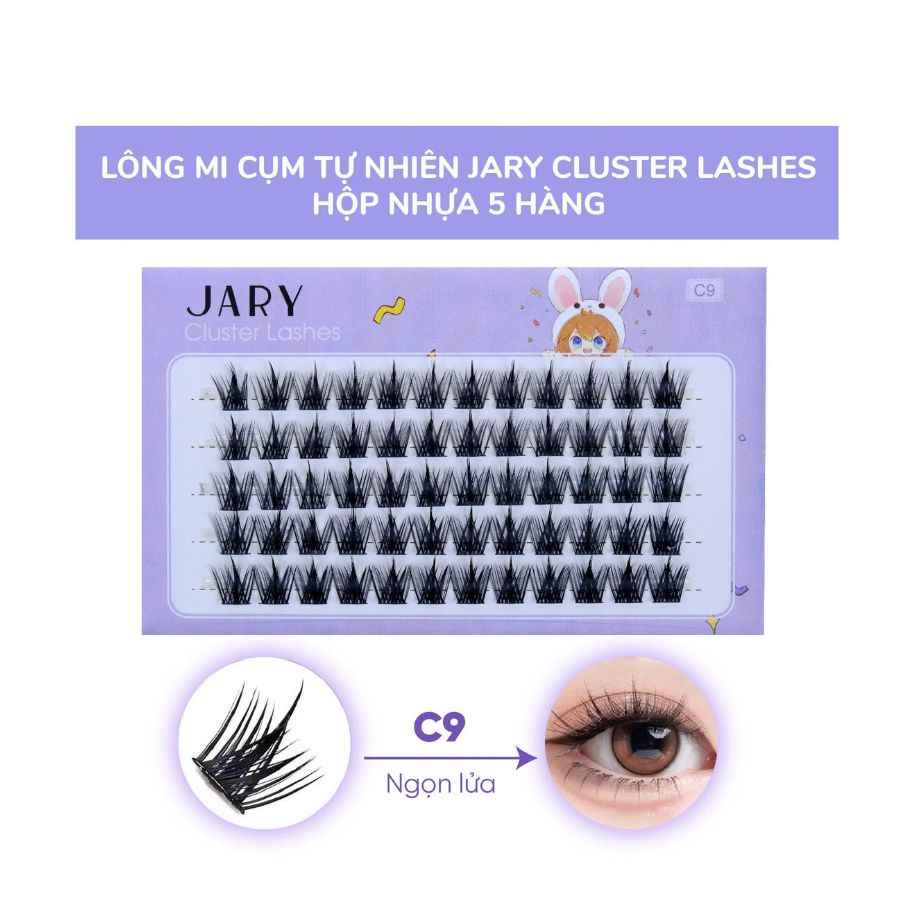 Lông Mi Giả Jary Cluster Lashes Hộp 5 Hàng - C9 Ngọn Lửa