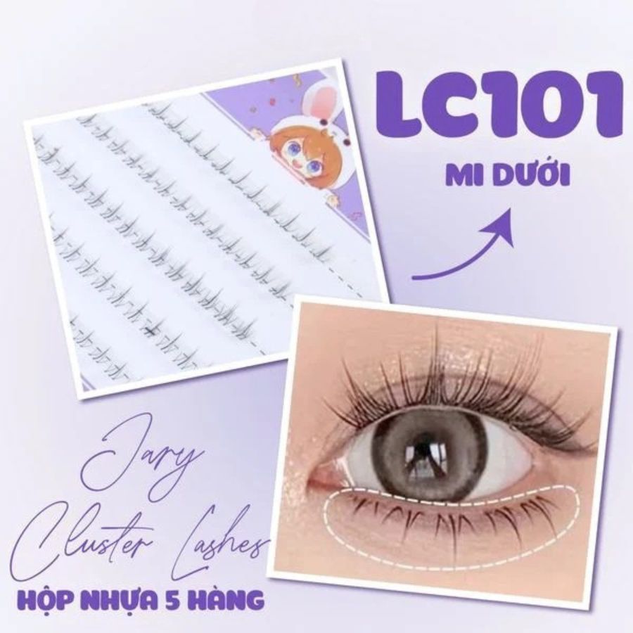 Lông Mi Giả Jary Cluster Lashes Hộp 5 Hàng - LC101 Mi Dưới