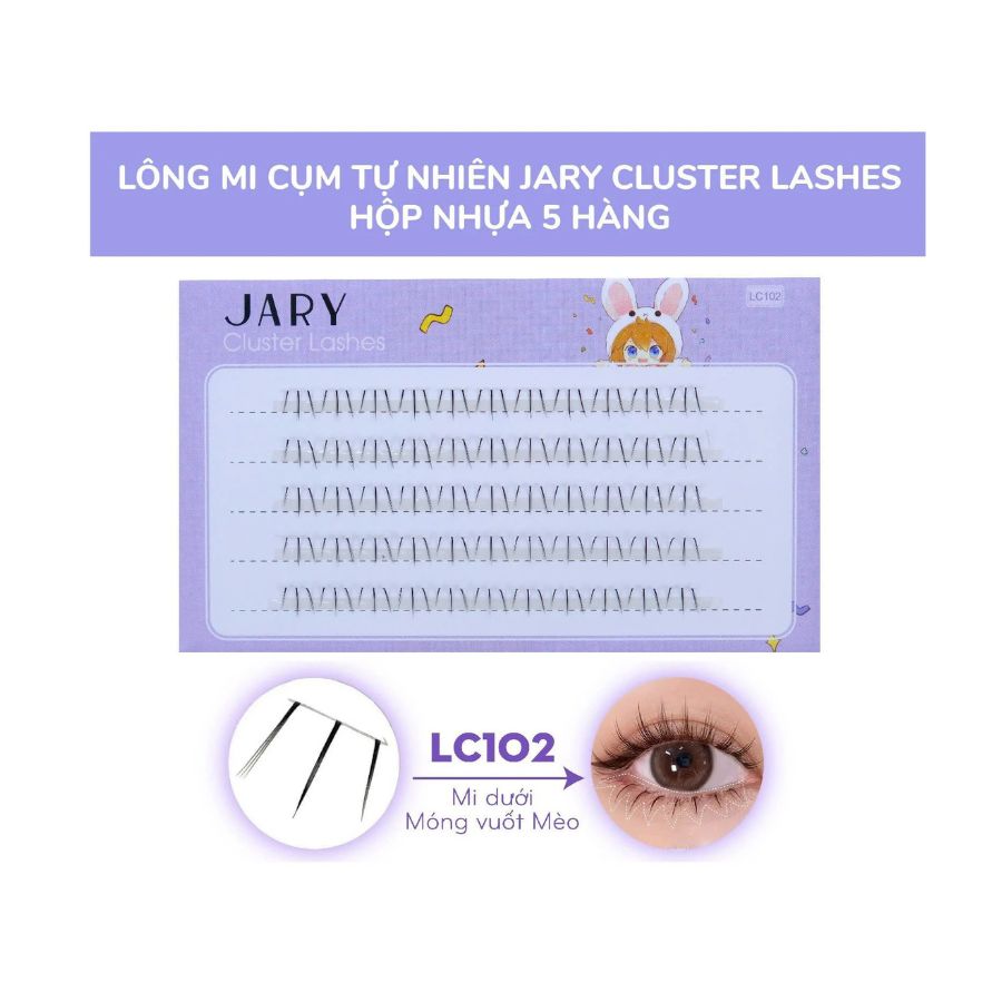 Lông Mi Giả Jary Cluster Lashes Hộp 5 Hàng - LC102 Mi Dưới