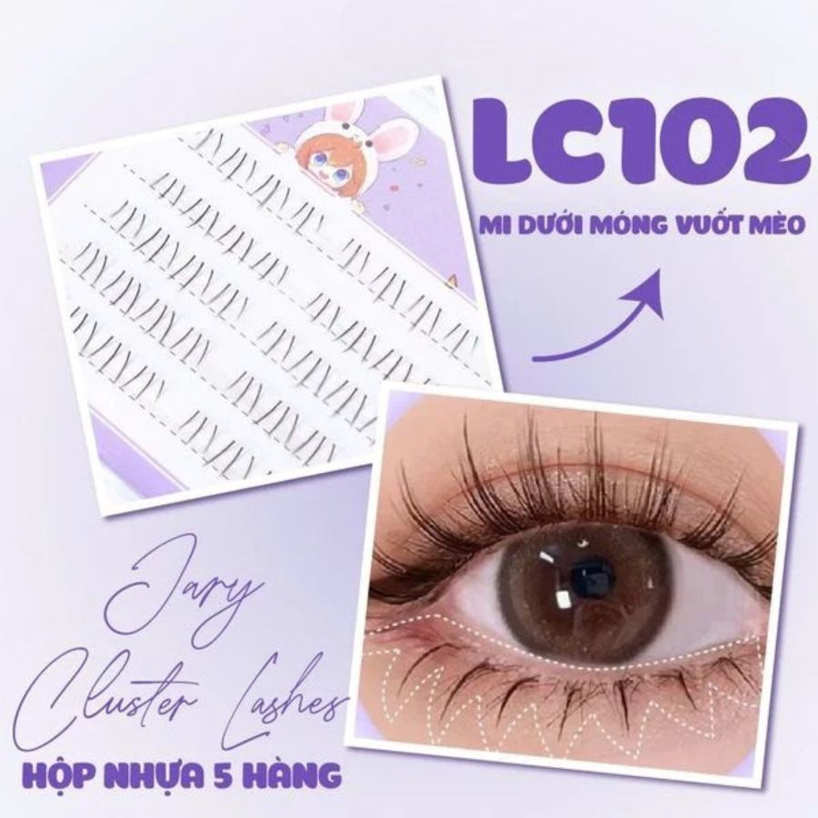 Lông Mi Giả Jary Cluster Lashes Hộp 5 Hàng - LC102 Mi Dưới