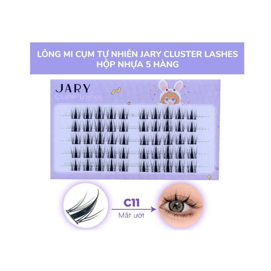 Lông Mi Giả Jary Cluster Lashes Hộp 5 Hàng - C11 Mắt Ướt