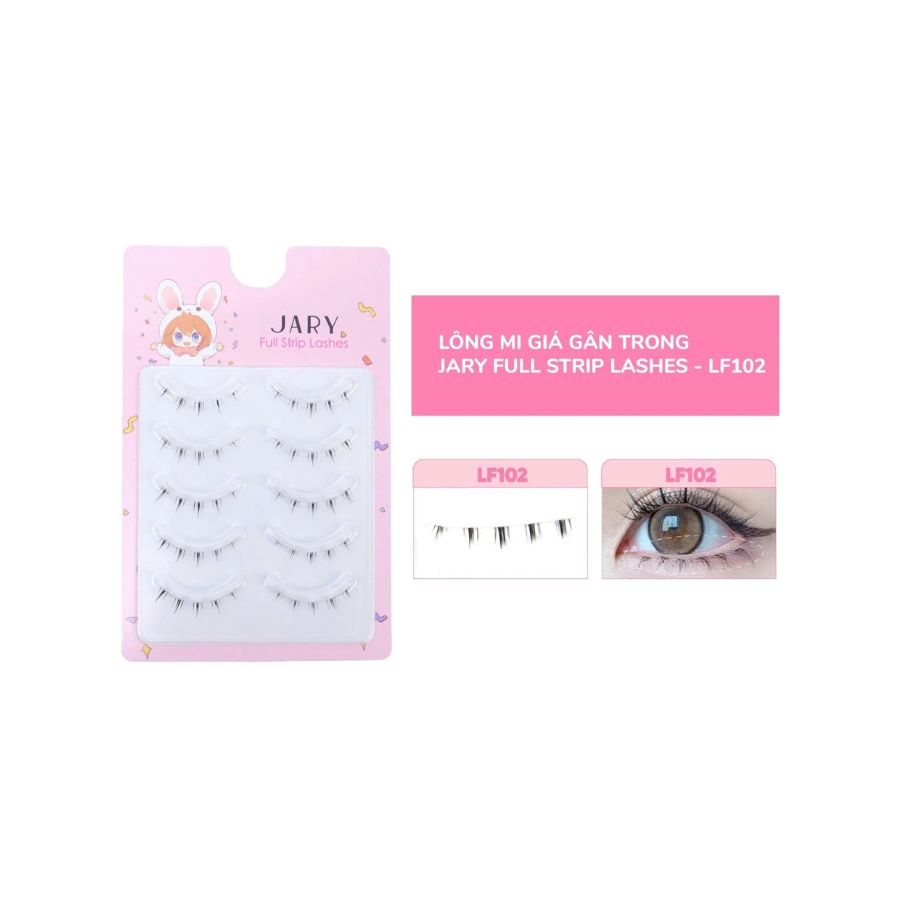 Lông Mi Giả Jary Full Strip Lashes Gân Trong - LF102