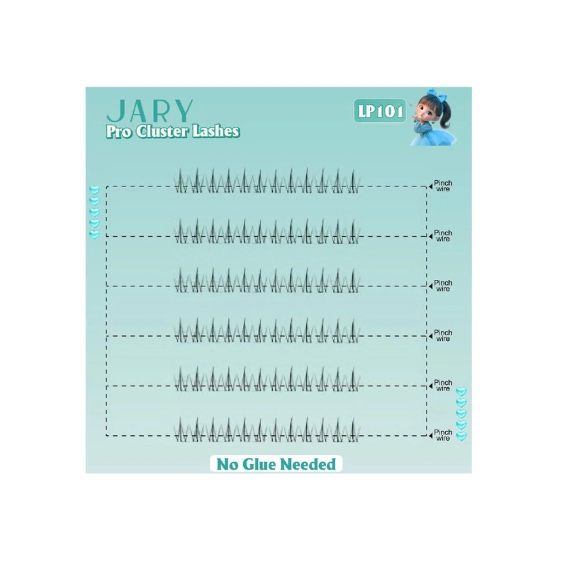 Lông Mi Giả Jary Pro Cluster Lashes Có Sẵn Keo - LP101 Mi Dưới