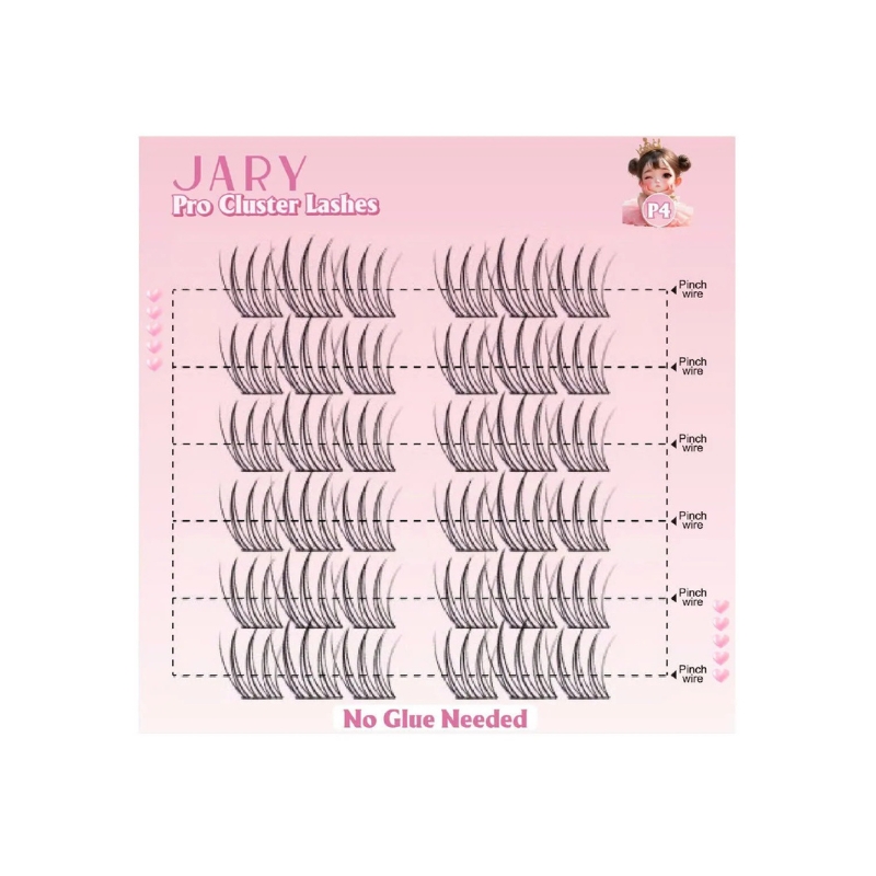 Lông Mi Giả Jary Pro Cluster Lashes Có Sẵn Keo - P4 Idol