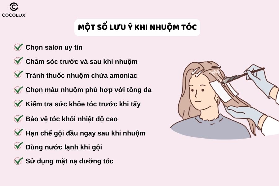 Một số lưu ý khi nhuộm tóc