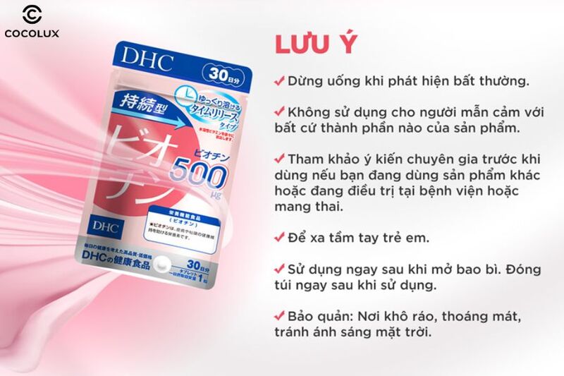 Những lưu ý khi sử dụng viên uống DHC Biotin ngăn rụng tóc