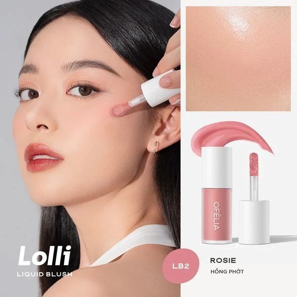 Má Hồng Dạng Kem Ofelia Loli Liquid Blush LB2 - Rosie