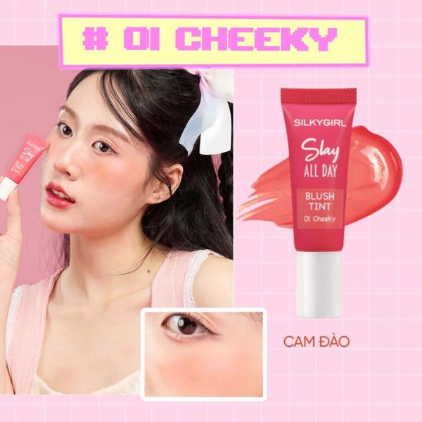 Má Hồng Dạng Kem Silkygirl Slay All Day Bush Tint 01 Cheeky