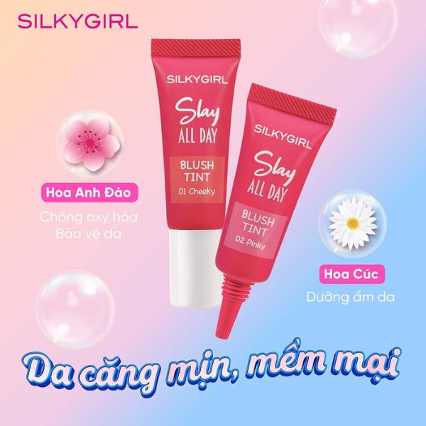 Má Hồng Dạng Kem Silkygirl Slay All Day Bush Tint 01 Cheeky