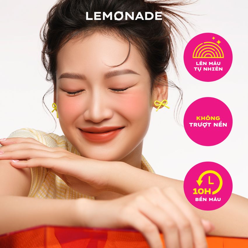 Má Kem Lemonade Perfect Couple Blush 2 Đầu Mịn Lì - Màu 05