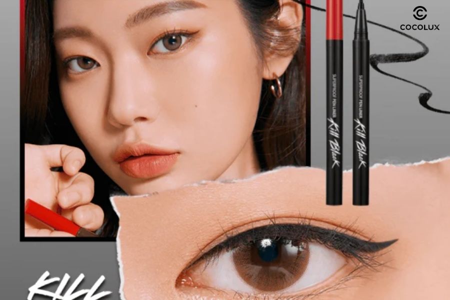 ắt CLIO Superproof Brush Liner Kill Black có d