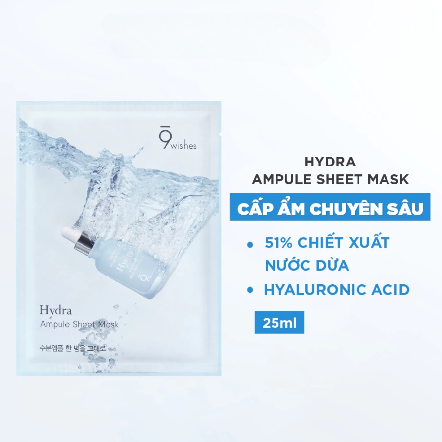 Mặt Nạ Dưỡng Da 9wishes Hydra Ampule Sheet Mask